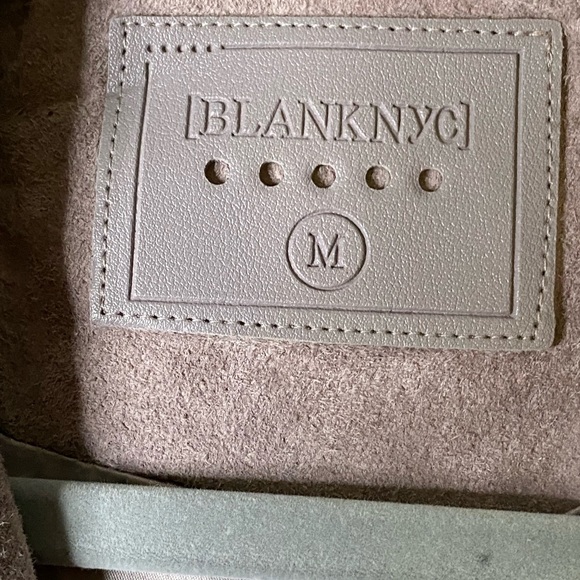 Blank NYC Moto Style Gray Leather Jacket Size M “Rock the Boat” NWT Retail $188 - Picture 5 of 12